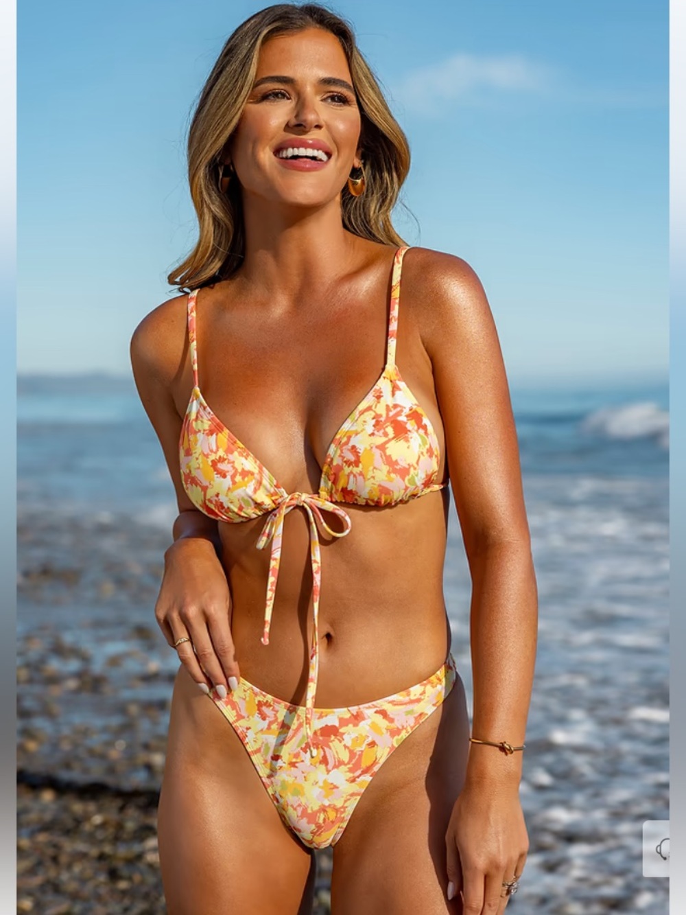 Cupshe x Jojo Daze Tie Front Bikini Set